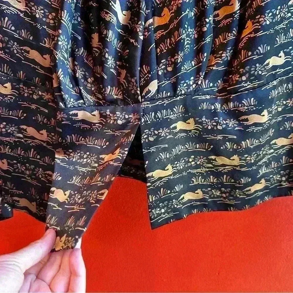 Vintage horse print long sleeve blouse size 6‎ - Picture 2 of 8